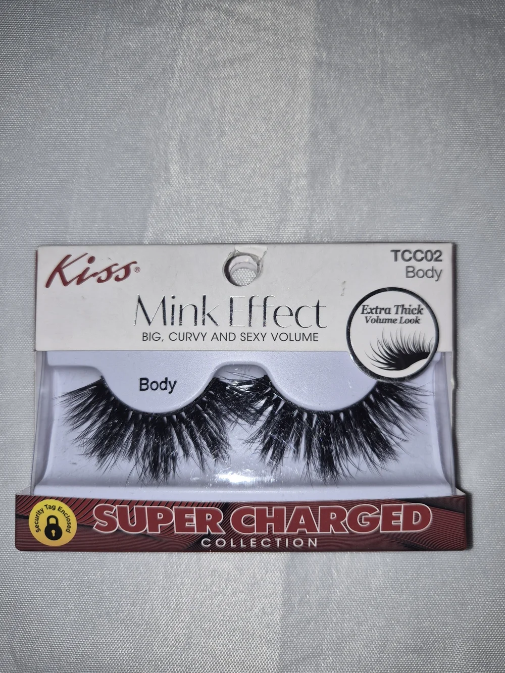 Kiss Super Charged Mink Effect False Lashes - Black